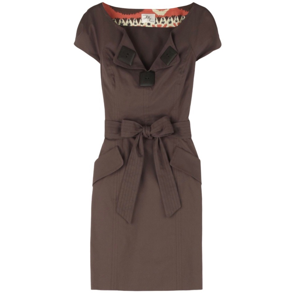 Milly of New York Embellished Linen Pocket Dress 6 - Picture 1 of 16